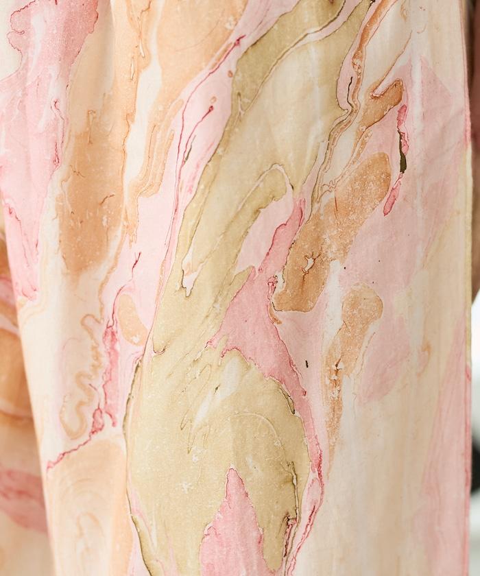 印度大理石紋印花 休閒褲