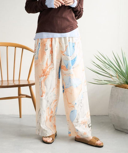 印度大理石紋印花 休閒褲