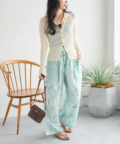 印度大理石紋印花 休閒褲