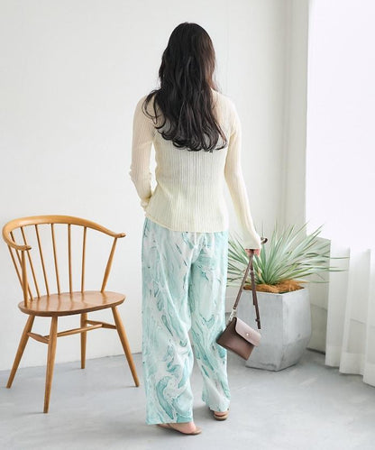 印度大理石紋印花 休閒褲