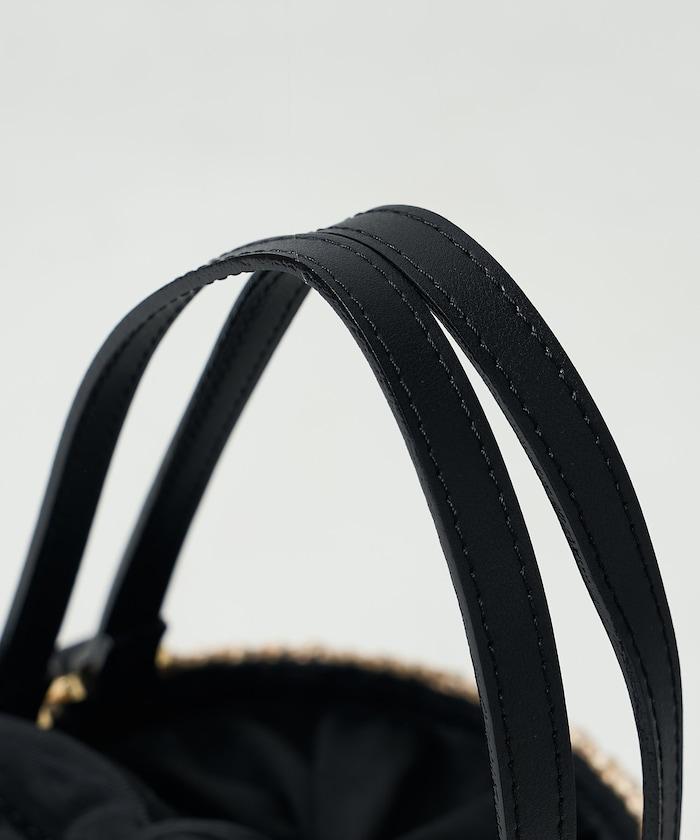 細緻蕉麻桶型單肩包