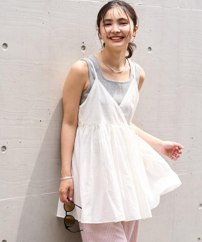 印度風 交叉設計 吊帶 罩衫