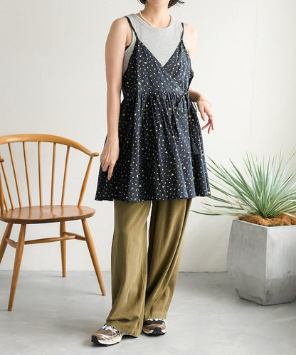 印度風 交叉設計 吊帶 罩衫