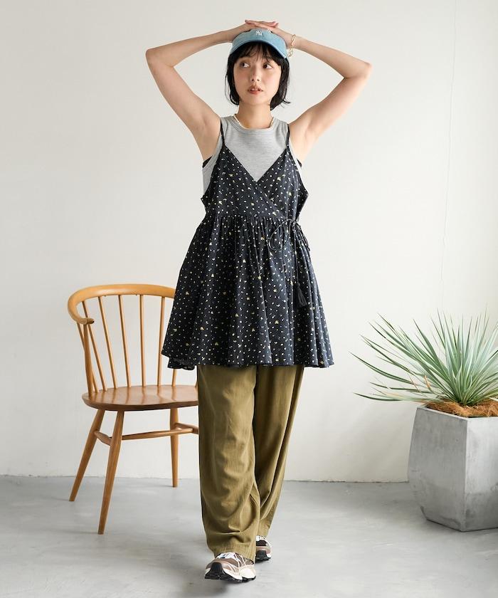 印度風 交叉設計 吊帶 罩衫