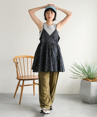 印度風 交叉設計 吊帶 罩衫