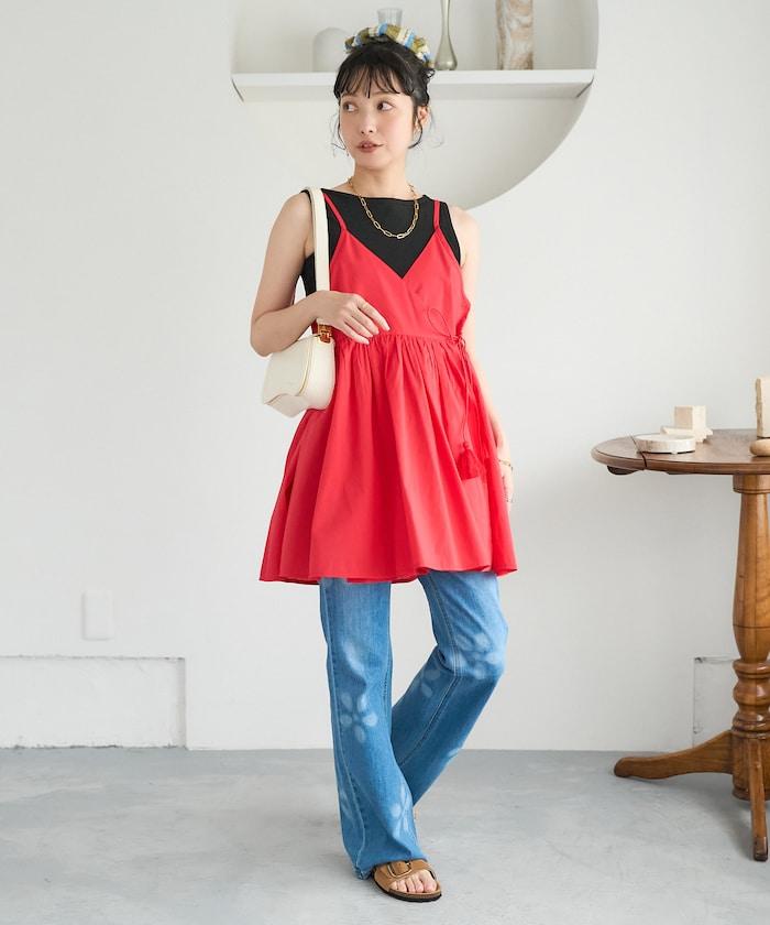 印度風 交叉設計 吊帶 罩衫