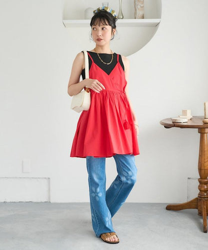 印度風 交叉設計 吊帶 罩衫