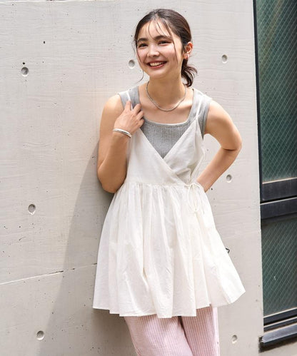 印度風 交叉設計 吊帶 罩衫