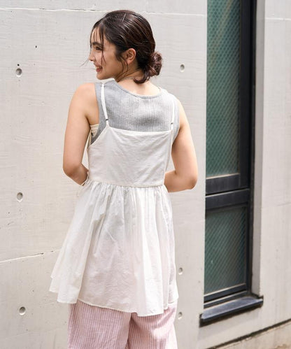 印度風 交叉設計 吊帶 罩衫