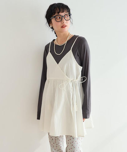 印度風 交叉設計 吊帶 罩衫