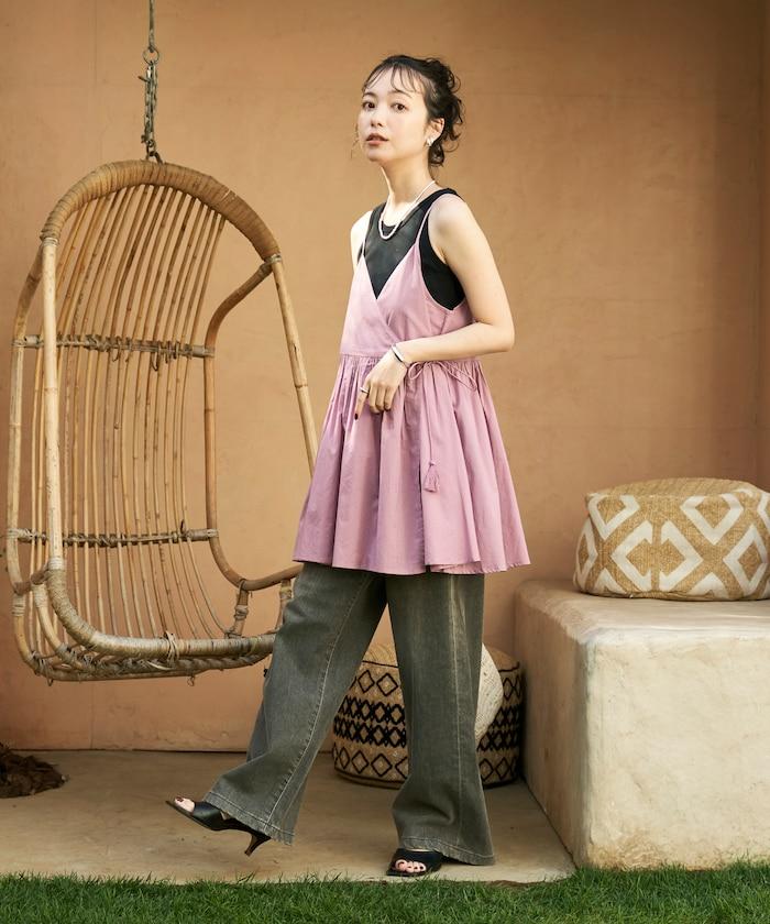 印度風 交叉設計 吊帶 罩衫