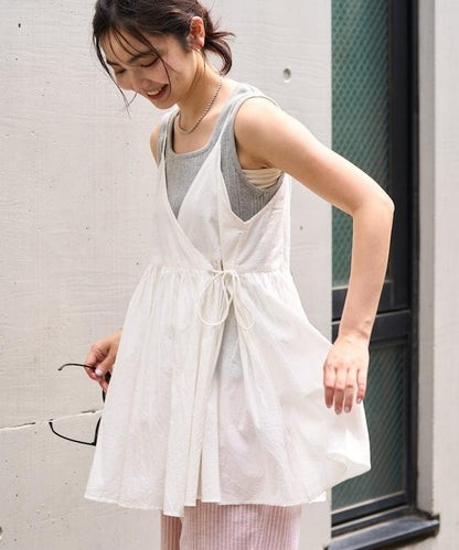 印度風 交叉設計 吊帶 罩衫