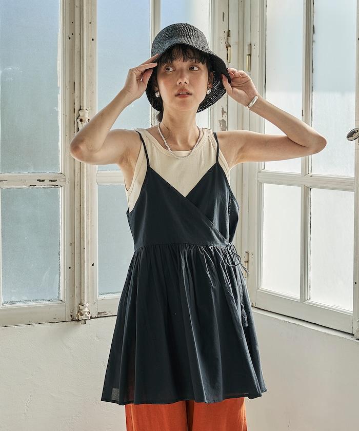 印度風 交叉設計 吊帶 罩衫