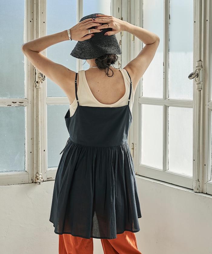 印度風 交叉設計 吊帶 罩衫