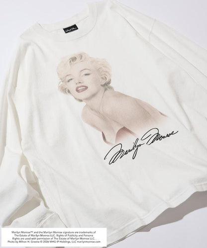 聯名款 Marilyn Monroe “Red Sitting” 圖案 長袖T恤