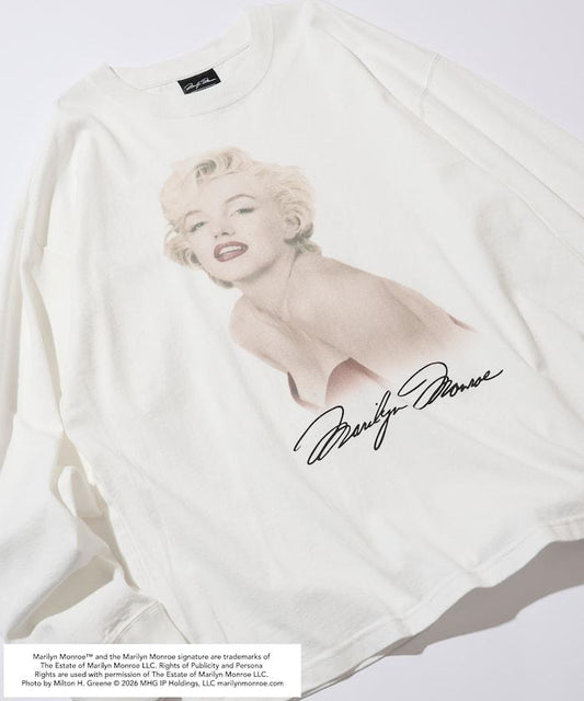 聯名款 Marilyn Monroe “Red Sitting” 圖案 長袖T恤