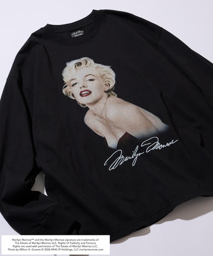 聯名款 Marilyn Monroe “Red Sitting” 圖案 長袖T恤