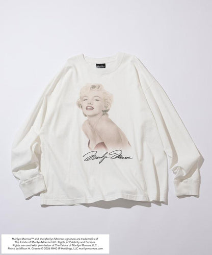 聯名款 Marilyn Monroe “Red Sitting” 圖案 長袖T恤