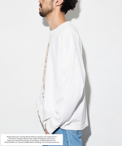 聯名款 Marilyn Monroe “Red Sitting” 圖案 長袖T恤
