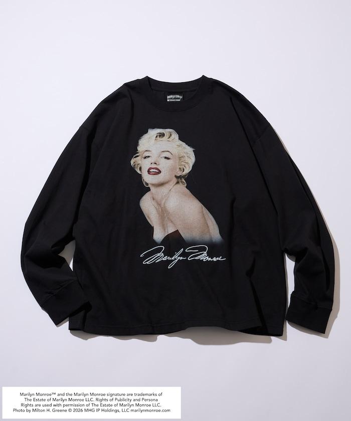 聯名款 Marilyn Monroe “Red Sitting” 圖案 長袖T恤