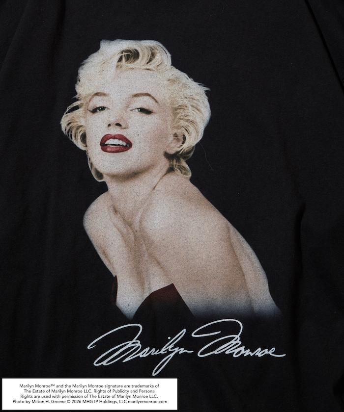 聯名款 Marilyn Monroe “Red Sitting” 圖案 長袖T恤