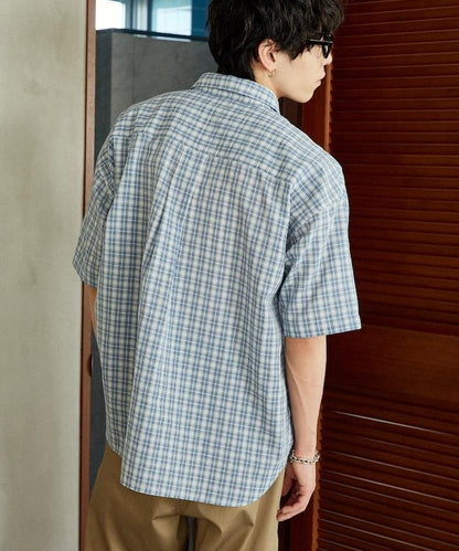 MLB 特別款 寬鬆版 單點刺繡 短袖襯衫