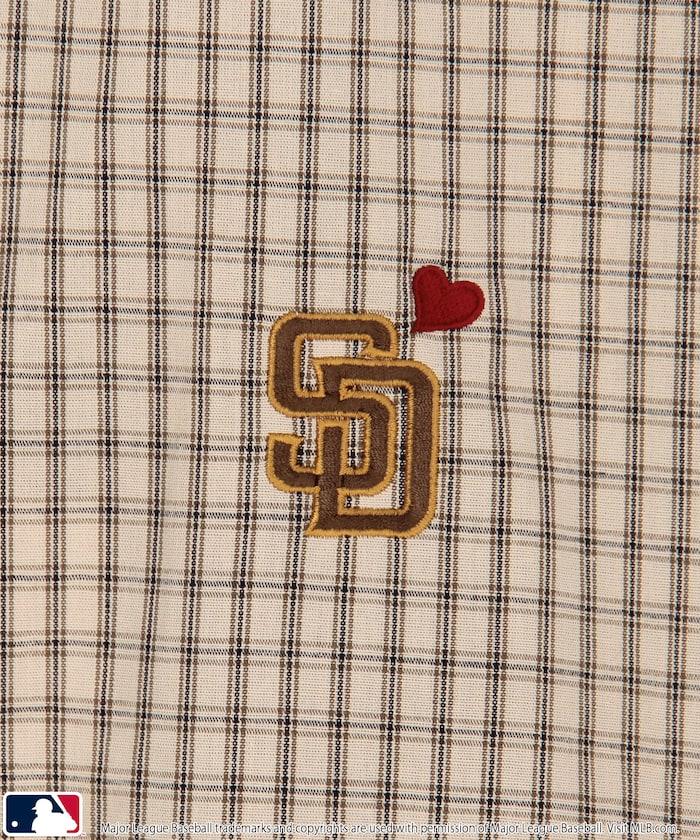 MLB 特別款 寬鬆版 單點刺繡 短袖襯衫