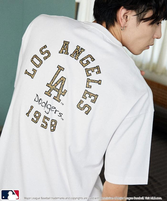 聯名 MLB 豹紋Logo T恤