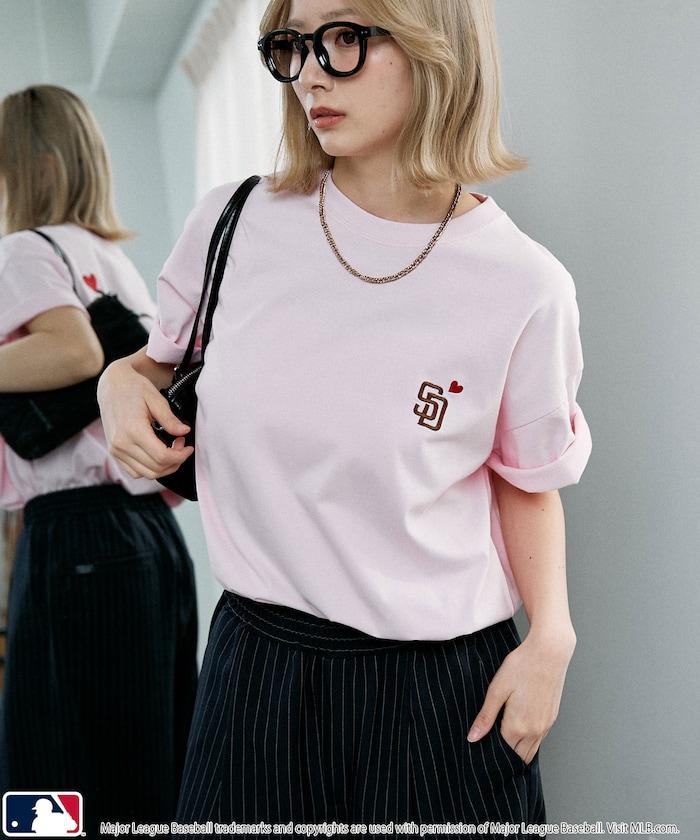 聯名 MLB 後背愛心印花 T恤