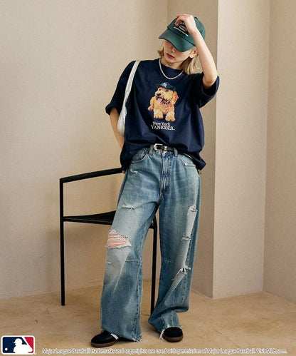 聯名 MLB 動物印花T恤