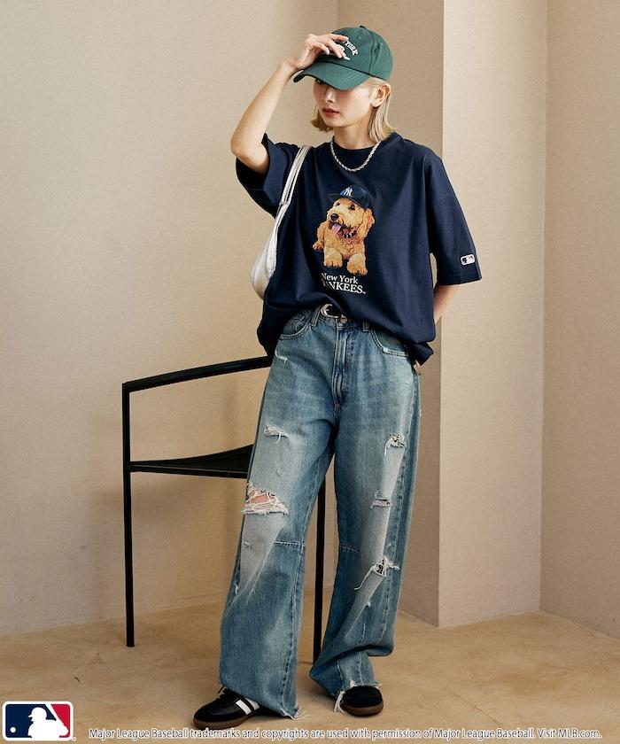 聯名 MLB 動物印花T恤