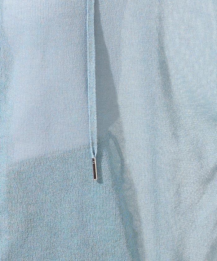 透紗針織 雙拉鍊 透氣 針織連帽開衫