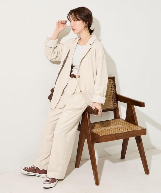 TR2 褶皺直筒 可成套搭配 褲子