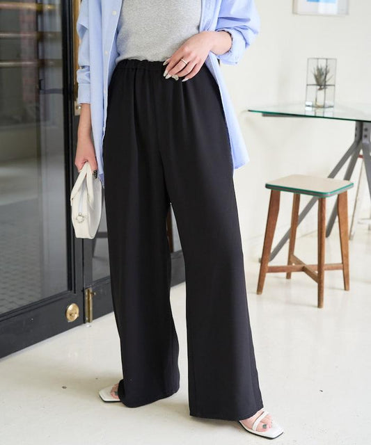 喬其紗闊腿休閒褲
