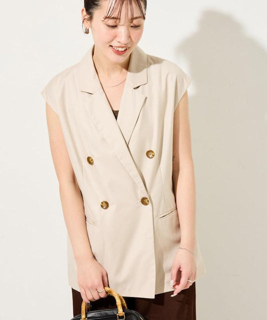 TR面料 雙排扣設計 支持套裝穿搭 西裝馬甲