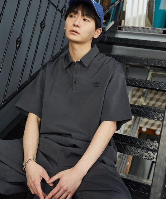 功能性面料 套頭 單點Logo 襯衫