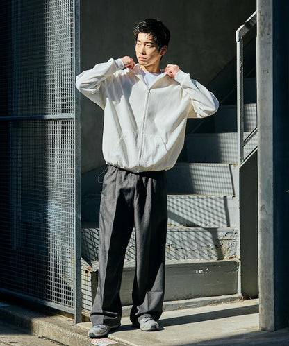 抽繩 科技風 口袋 拉鍊 保暖尼龍 連帽外套