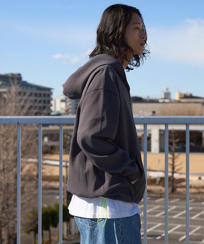 抽繩 科技風 口袋 拉鍊 保暖尼龍 連帽外套