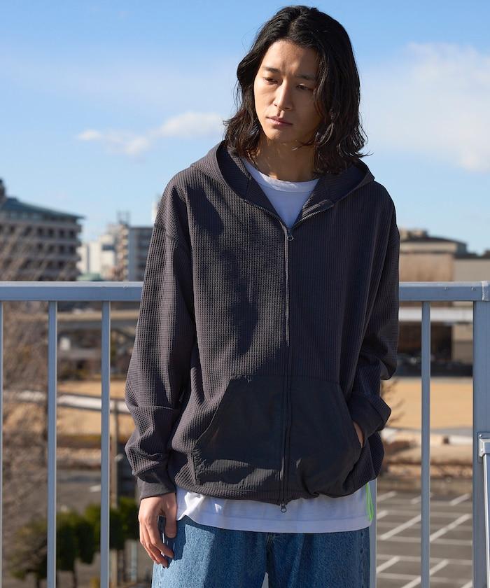 抽繩 科技風 口袋 拉鍊 保暖尼龍 連帽外套