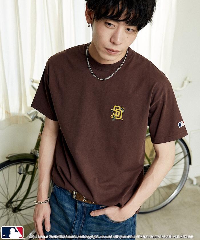 MLB 聯名款 小花刺繡 點綴設計 T恤