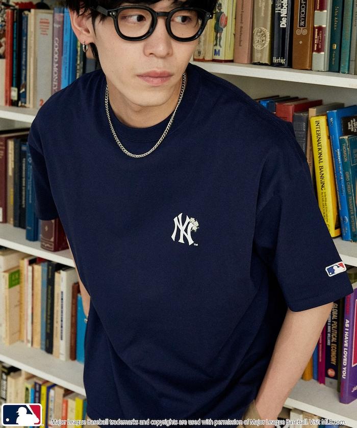 MLB 聯名款 小花刺繡 點綴設計 T恤