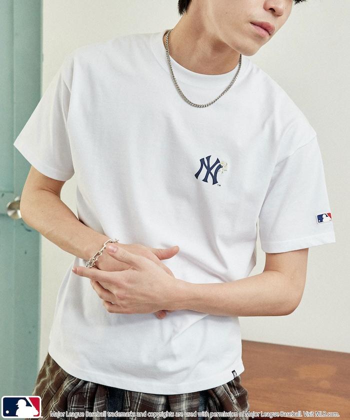 MLB 聯名款 小花刺繡 點綴設計 T恤