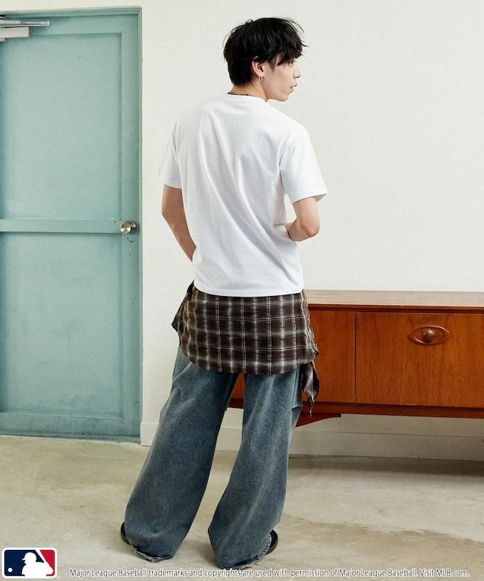 MLB 聯名款 小花刺繡 點綴設計 T恤