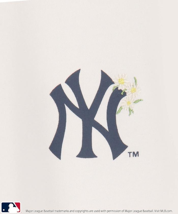 MLB 聯名款 小花刺繡 點綴設計 T恤