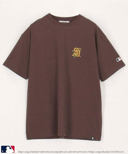 MLB 聯名款 小花刺繡 點綴設計 T恤