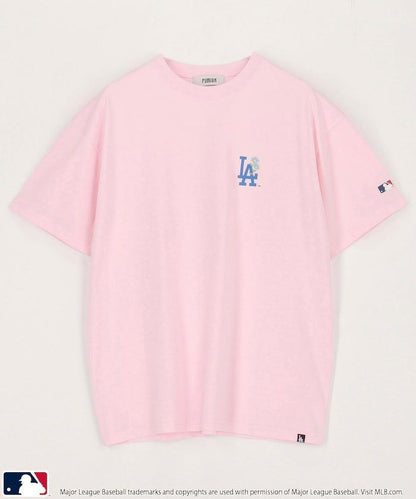 MLB 聯名款 小花刺繡 點綴設計 T恤