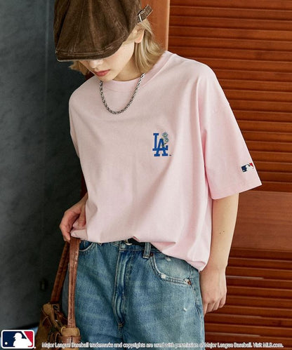 MLB 聯名款 小花刺繡 點綴設計 T恤