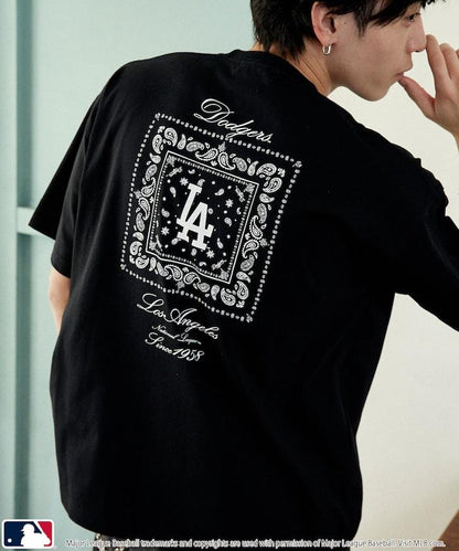 聯名 MLB 後背頭巾印花 T恤