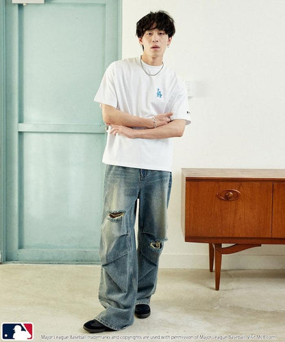 聯名 MLB 後背頭巾印花 T恤