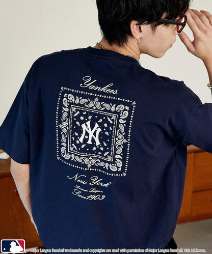 聯名 MLB 後背頭巾印花 T恤